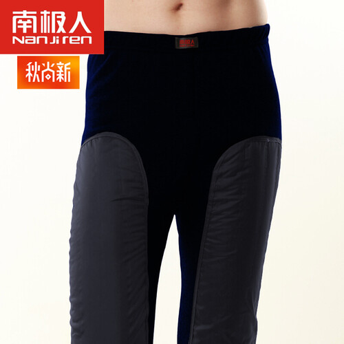 南极人保暖内衣羽丝绒加厚保暖裤男女保暖羽绒内胆裤 男士保暖裤藏青 男170/L