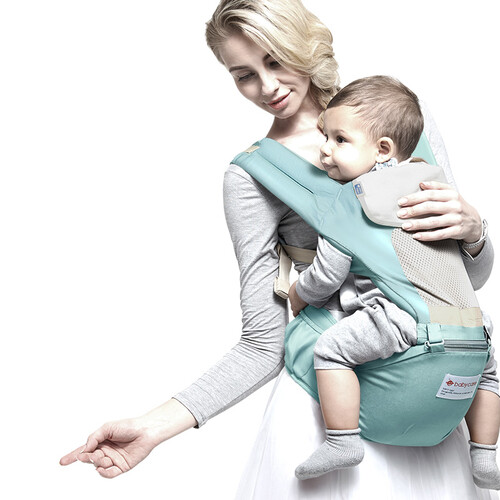 babycare 四季款透气系列多功能宝宝婴儿背带腰凳 9820薄荷蓝