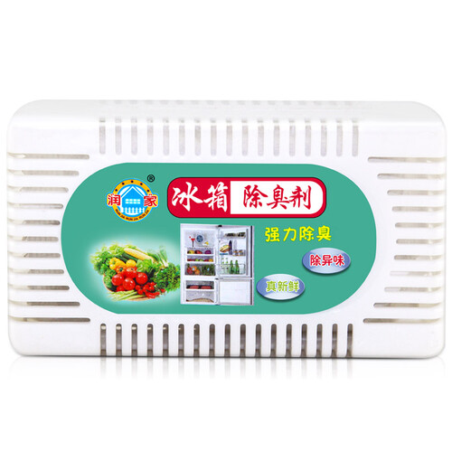 润家冰箱除臭剂60g/盒除臭器活性炭包竹炭包除味盒去味剂除味净化冰箱空气清新剂芳香剂 60g*1盒