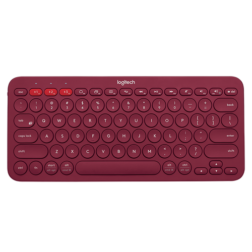 京东超市罗技（Logitech） K380无线蓝牙键盘多功能便携智能蓝牙键盘安卓苹果电脑手机 红色