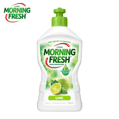 京东超市morning fresh 浓缩护手洗洁精 400ml 清爽青柠味 超浓缩不伤手 高效去油 果蔬奶瓶洗涤灵清洗剂 澳洲进口