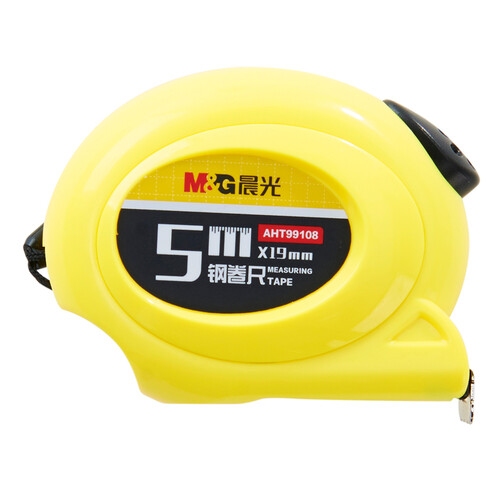 晨光(M&G)5m自停顿标准钢卷尺测量尺子AHT99108