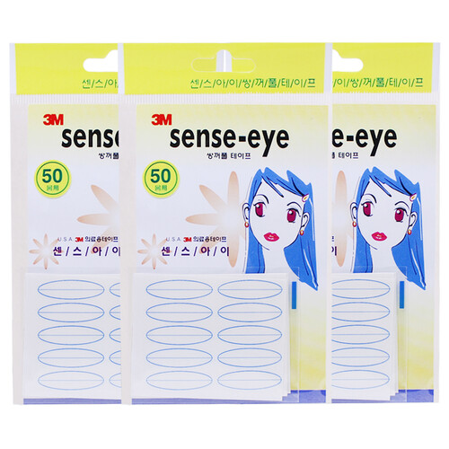 韩国3Msense-eye双眼皮贴隐形无痕防水持久美目贴50回 宽型(三包装)