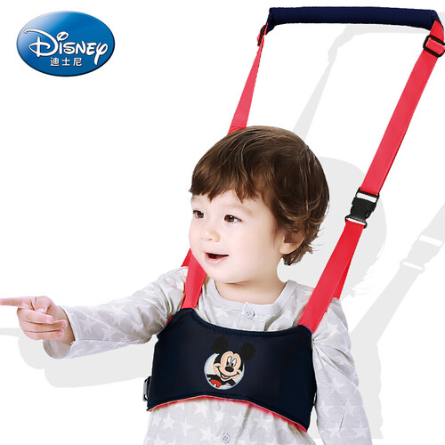 迪士尼(Disney) 学步带 单双手多功能提篮式 婴儿学步带 米奇藏青色-四季款