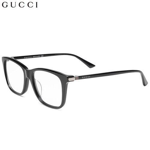GUCCI 古驰 eyewear 光学镜架 男士全框板材近视眼镜框 GG0018OA-001 黑色镜框 54mm