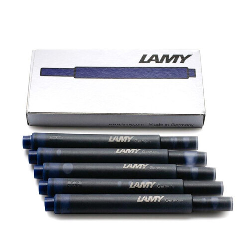 海囤全球德国进口 凌美(LAMY)钢笔签字笔笔芯 专用墨胆一次性墨水芯5支一盒T10 蓝黑色 狩猎者恒星通用