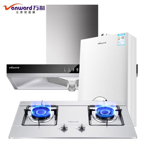 万和（Vanward） 一级能效 18方大吸力抽油烟机 4.2猛火灶 12升智能恒温燃气热水器三件套 X515A+B6B338X+225T12 天然气
