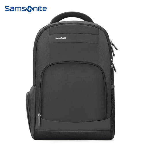 新秀丽双肩背包男女电脑包14寸笔记本包Samsonite旅行包新品36B黑色