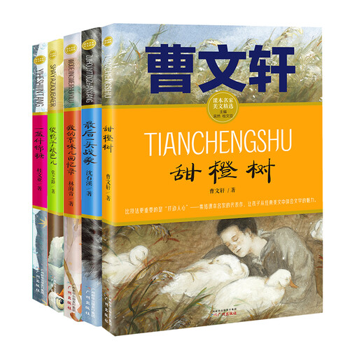 最后一头战象+甜橙树+傻鸭子欧巴儿+我的京味回忆录+一盒什锦糖 曹文轩沈石溪林海音张之路 中小学生课外阅读老师指定推荐（5册套装）