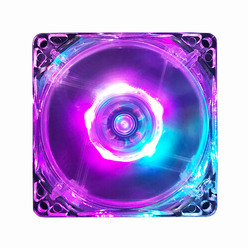 欧元素（OUYUANSU） 台式机电脑机箱风扇 8CM散热风扇12V静音9CM主机LED风扇 七彩变色灯8CM