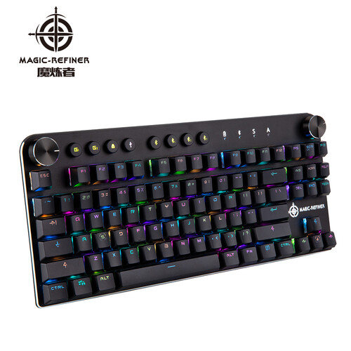 魔炼者 MK11键盘 无线蓝牙键盘 办公键盘 蓝牙双模RGB机械键盘 87键 吃鸡键盘 绝地求生 黑色自营 青轴