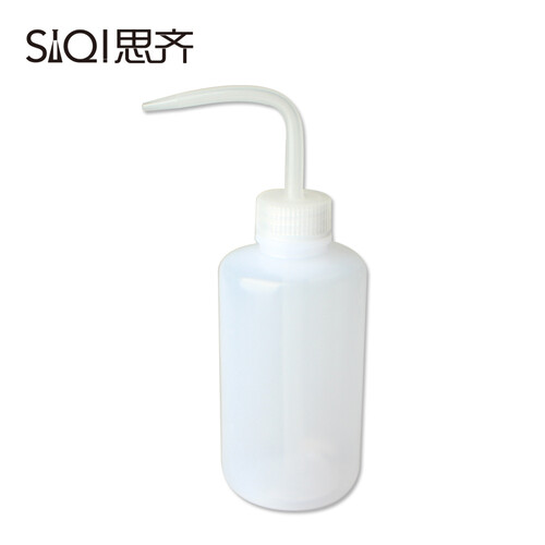 思齐（SiQi） 弯头 塑料洗瓶 500ml 白色 洗涤瓶
