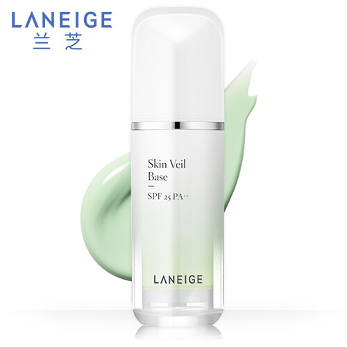 海囤全球韩国进口 兰芝(LANEIGE) 爱茉莉 雪纱丝柔隔离霜  淡绿色 SPF25/PA++ 修饰泛红 矫正肤色 防晒轻薄 30ml