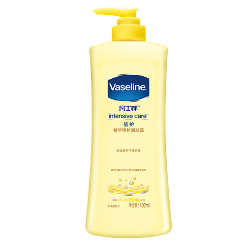京东超市凡士林(Vaseline)润肤露 倍护 精华修护400ml（身体乳/润体乳）(新老包装随机发货)