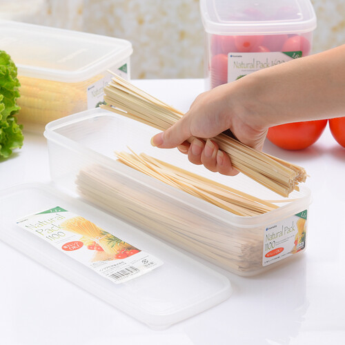 家の物语 日本进口冰箱保鲜盒塑料收纳盒面条盒零食储物盒 密封盒