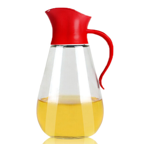 SIMELO（施美乐）首尔风情调料瓶自开启防漏油壶550ML（红色）