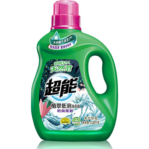 京东超市超能 植翠低泡洗衣液(时尚炫彩)3.38kg（新老包装随机发货）