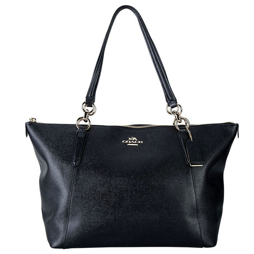 COACH 蔻驰 奢侈品 女士黑色皮质手提单肩包 F57526 IMBLK