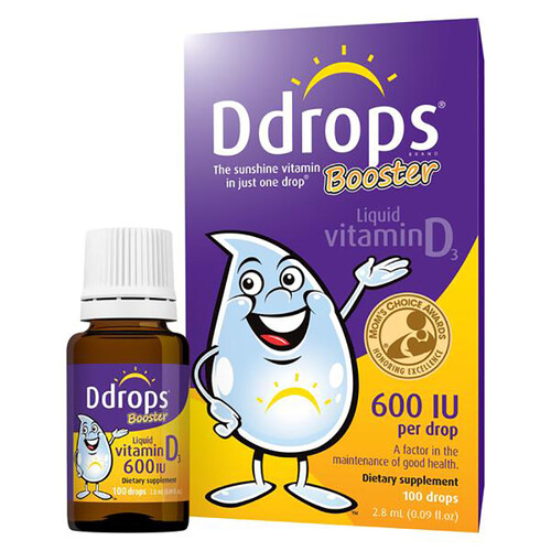 海囤全球Ddrops 幼儿维生素D3滴剂 一岁以上  600IU 2.8ml 加拿大进口