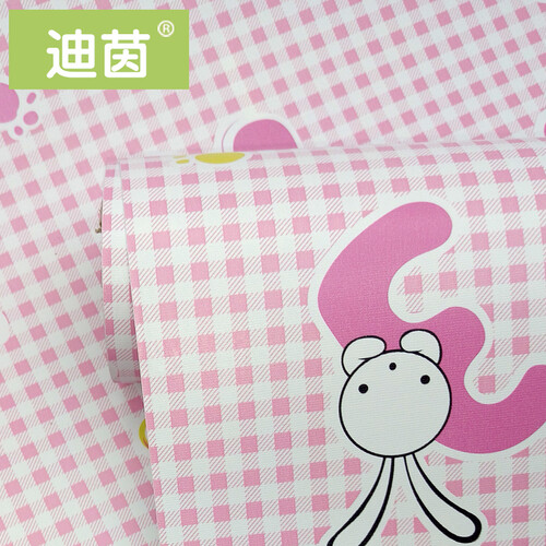 迪茵墙贴纸壁纸墙纸自贴大学生宿舍寝室床头贴纸墙贴画直接贴墙壁房间装饰书桌子玻璃窗户贴纸家具翻新贴纸 粉色小萌兔