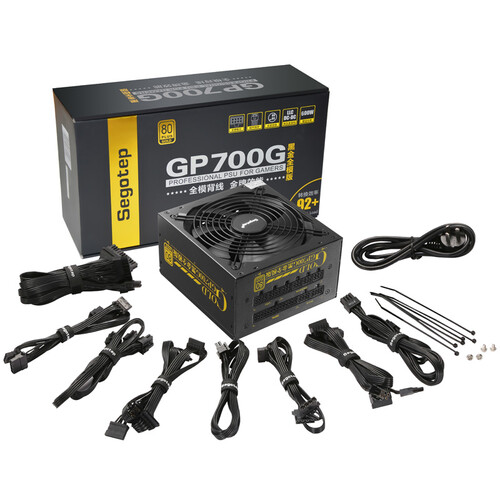 鑫谷（Segotep）额定600W GP700G黑金全模组电源（金牌认证/全模组/宽幅/台式机电脑主机箱游戏电源）
