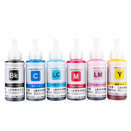 彩格适用爱普生打印机墨水L360 L351 365 310 301 455 T6721 L系列六色墨水套装