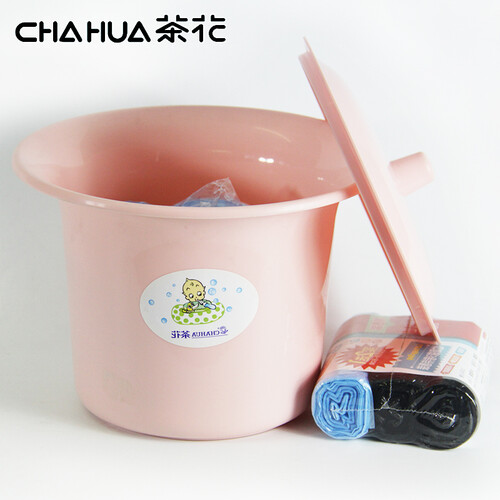 茶花塑料卫生宝宝痰盂儿童马桶便盆（含盖）2005-A 粉色