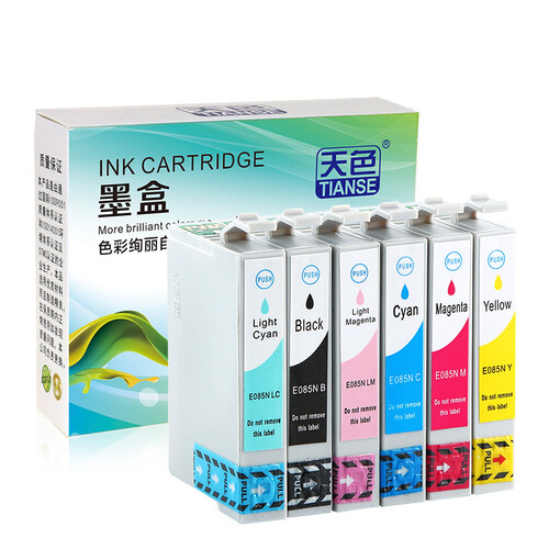 天色T0851墨盒适用;爱普生R330墨盒EPSON;1390打印机墨盒;85N墨盒T60 85N墨盒六色套装