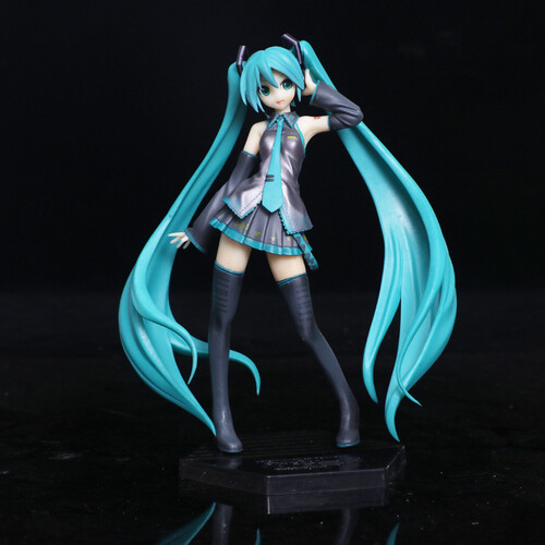 初音未来 Miku 手办 校服初音 甩葱初音 睁眼 动漫手办周边模型玩具