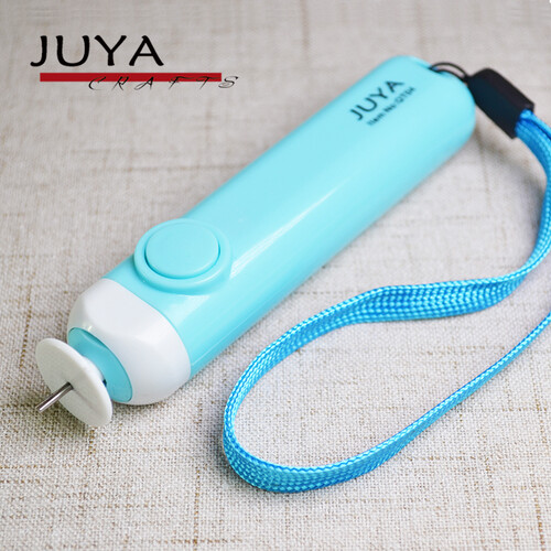 俊雅(JUYA)衍纸电动衍纸笔自动卷纸笔手工快速卷纸器工具双托盘设计含吊绳 蓝色 +2节电池