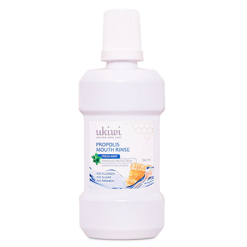 京东超市纽西小精灵（ukiwi）蜂胶漱口水 （薄荷味）130ml （蜂胶修护清新口气）