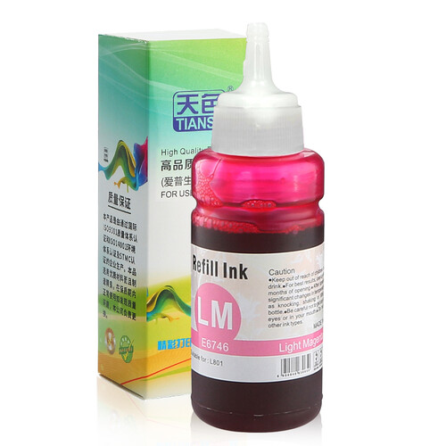 天色适用爱普生打印机连供墨水R330墨水R270;R290;1390;1430墨盒R230 浅红色70ML/6500页A4纸5%