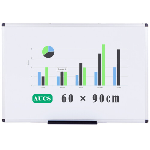 AUCS 60*90cm 白板写字板 办公会议家用教学涂鸦磁性小黑板白板挂式看板 QUR6090L
