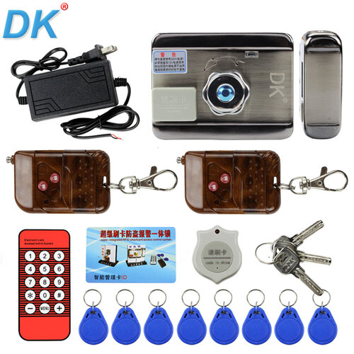 DK/东控  防盗门刷卡锁 刷卡电机锁  铁门电控锁 感应锁套装 出租房可用 3号套餐-单门钥匙+遥控器