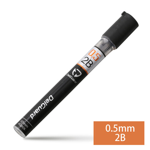 日本ZEBRA斑马P-LD10铅芯DelGuard系列0.3/0.5/0.7mm自动铅笔替芯活动笔芯 0.5mm 2B(40根装)