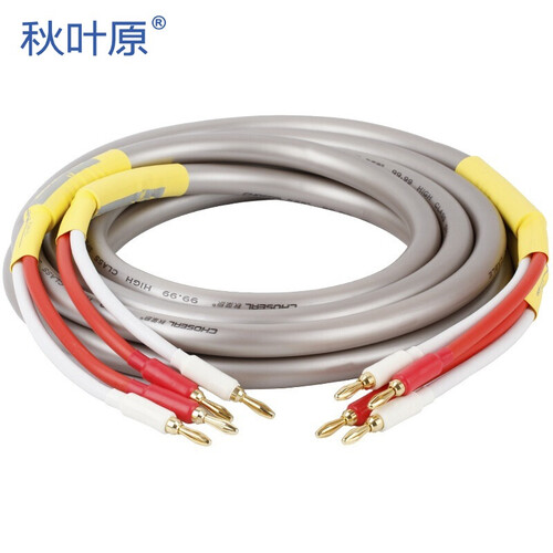 秋叶原（CHOSEAL）音频线 音响线 音箱线 喇叭线 音响连接线 带插头（香蕉头-香蕉头）2.5米 QS215AT2D5