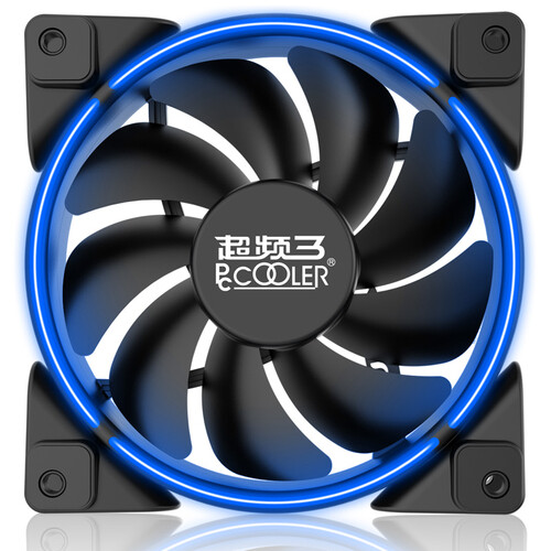 超频三（PCCOOLER）皓月 12CM蓝光 机箱风扇 （水冷排散热/电脑台式机风扇/CPU风扇/减震静音/赠4颗螺丝）