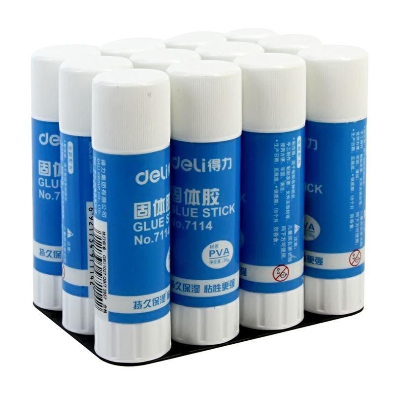 Deli 7114 upgraded formula PVA solid glue stick 36g 12 pieces/box