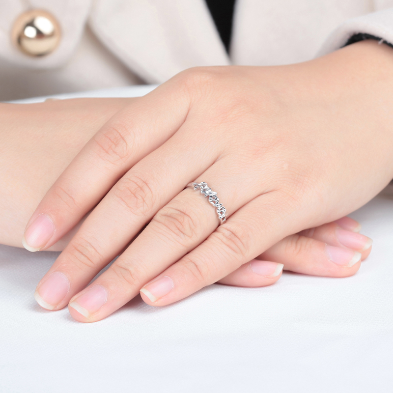 Ya Ning Jewelry 950 Platinum Women's Ring Forever Eternity Ring Adjustable Size Gift to Girlfriend