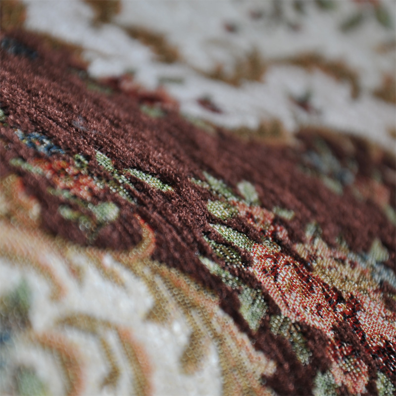 Zhonghong European pastoral chenille jacquard door mat entry entrance floor mat washable and machine washable wear-resistant blended woven computer chair mat foot mat non-slip floor mat entrance door T01 brown 70*140CM