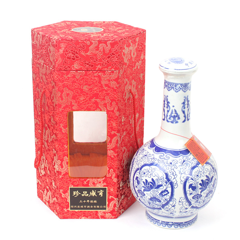 Xianheng brand 30-year-old huadiao wine, taidiao wine, celadon bottle box, semi-sweet fine rice wine, gift box, 5l, 1 jar