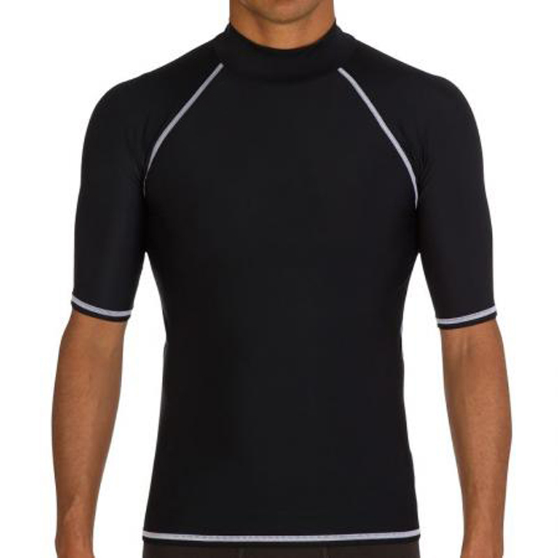 Yonjen men's and women's swimming tops, surf suits, wetsuits, long sleeves and short sleeves, customized coaching uniforms with logo y2031, black short sleeves 2xl (1.75 meters/150 jin jin equals 0.5 kg)