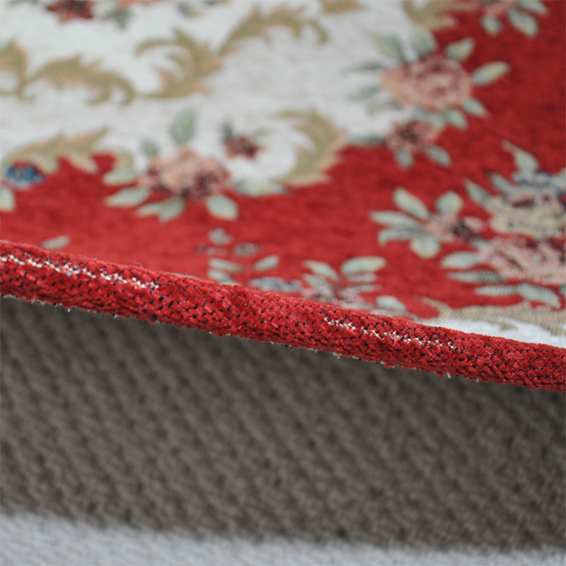 Zhonghong round study entrance floor mat living room bedroom bedside entrance entrance hanging chair hanging basket blended weaving machine washable Nordic style red 80*80CM round