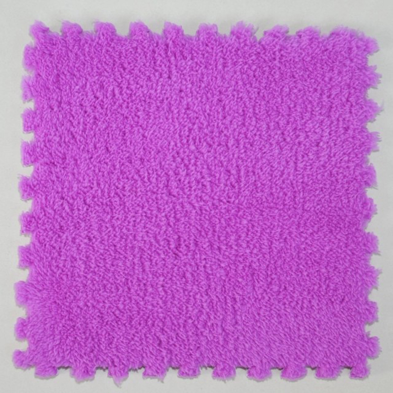 Zhonghong foam puzzle carpet covers the whole tatami bedroom, children's game mat, suede splicing carpet, EVA can be cut and customized, princess large area single piece, purple 31*31CM, small piece, single color
