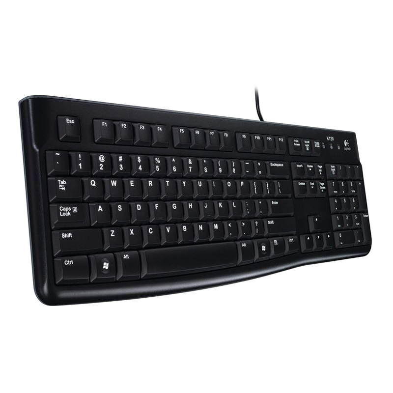 Logitech K120 keyboard wired keyboard office keyboard full size black U port