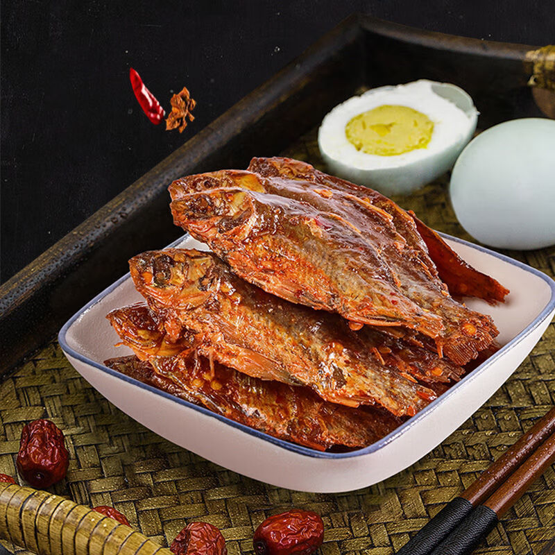 湖南特产手撕鲫鱼5包即食鱼干麻辣休闲零食品香辣鱼仔散装香辣味25gx