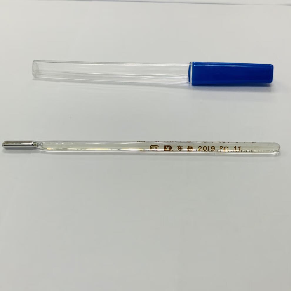 东阿阿华东岳牌玻璃体温计三角型棒式口腔腋下成人温度计单支