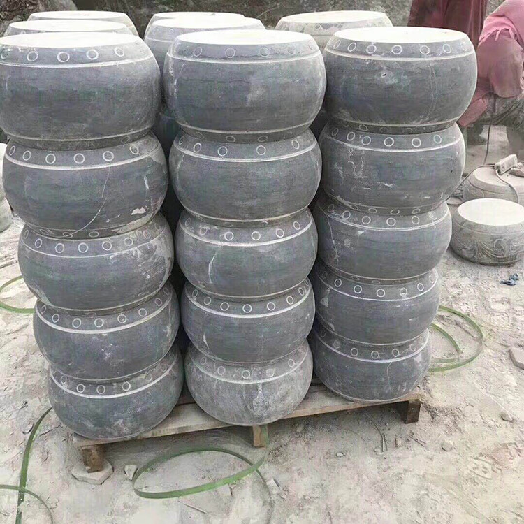 柱墩石柱顶石头墩子石雕柱基石仿古木柱底座空心包皮柱础石圆石墩