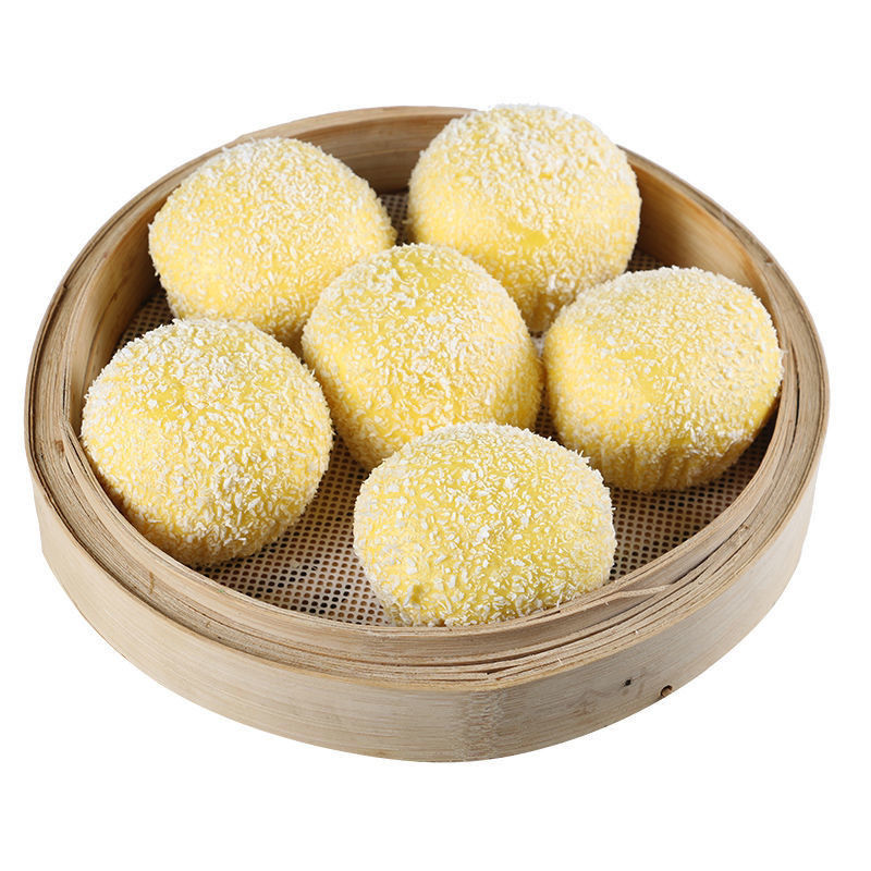 雪花流沙包椰蓉儿童营养早餐速冻包子速冻面点广式茶点雪花流沙包1