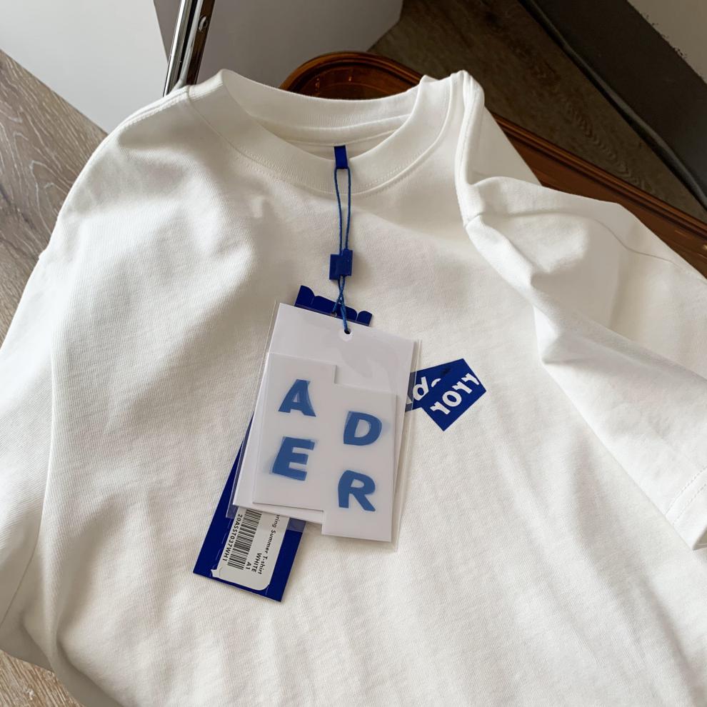 richsmile自主潮牌adererror短袖t恤男圆领字母logo折纸宽松情侣装